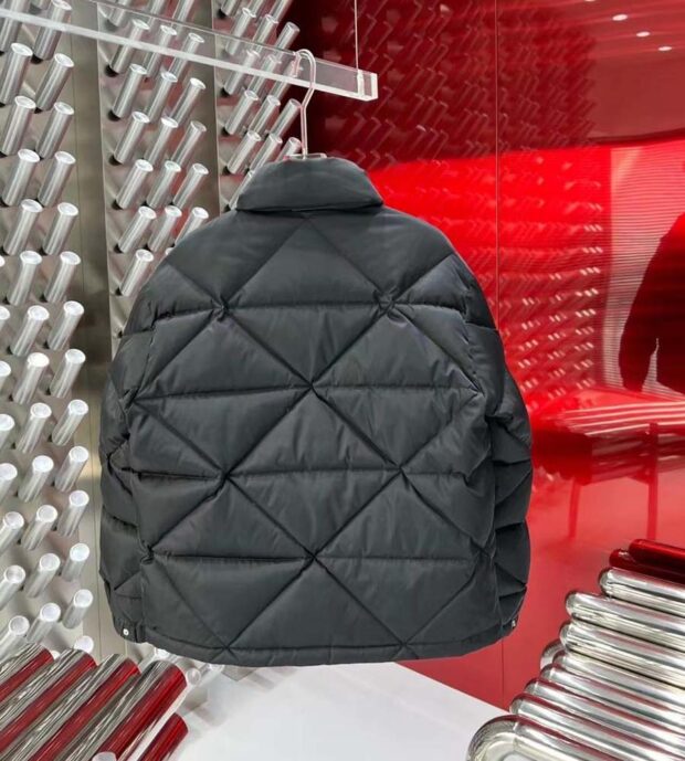 Prada Nylon Gabardine Cropped Puffer Jacket 850-1 - Image 2
