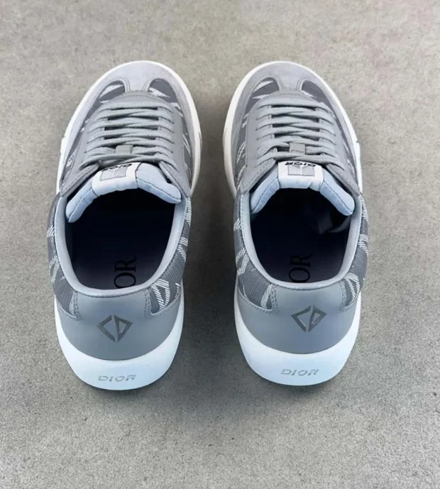 Dior B101 sneaker gray CD diamond canvas 800-3 - Image 2