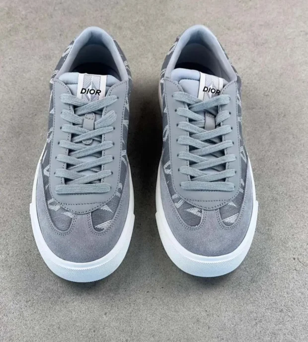 Dior B101 sneaker gray CD diamond canvas 800-3 - Image 3