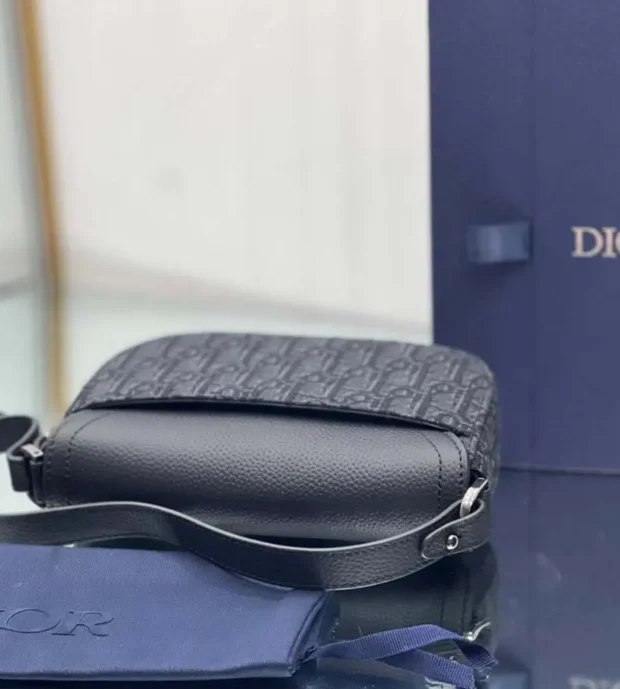 Dior Mini Saddle Bag With Strap Black 850 - Image 3