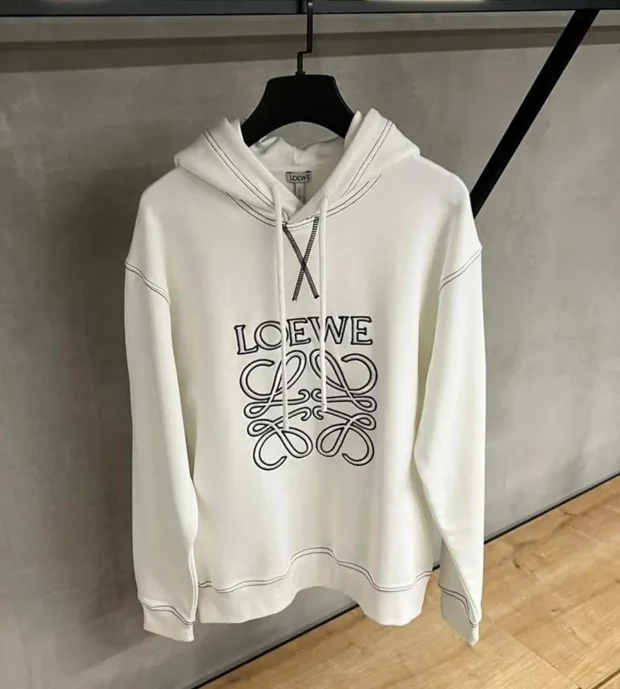 Loewe Logo and Anagram Embroidery Hoodie 350-2