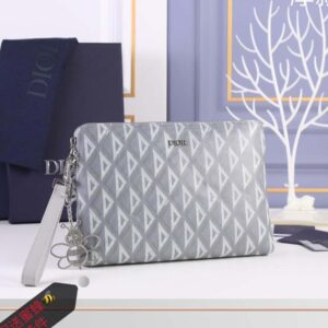 Pouch Dior Gray CD Diamond Canvas 750