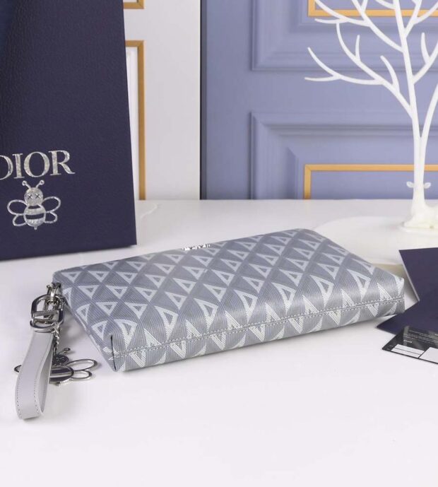 Pouch Dior Gray CD Diamond Canvas 750 - Image 2