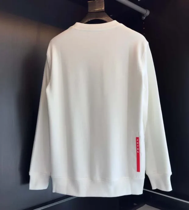 Prada Plaque Round Neck Sweatshirt 350-1 - Image 2