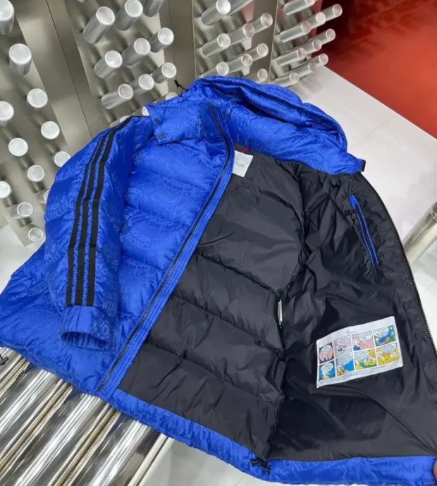 Moncler X Adidas Originals Jacquard Quilted Down Jacket Coat 950-1 - Image 2
