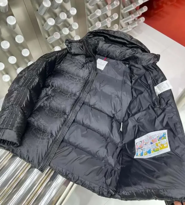 Moncler X Adidas Originals Jacquard Quilted Down Jacket Coat 950-2 - Image 2