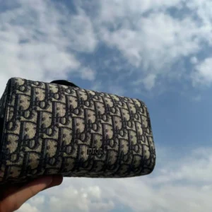 Christian Dior Black Lingot Toiletry Case Pouch Bag-650-1