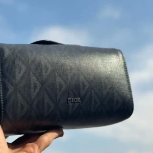 Christian Dior Black Lingot Toiletry Case Pouch Bag-650-2