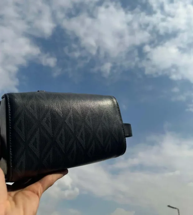 Christian Dior Black Lingot Toiletry Case Pouch Bag-650-2 - Image 2