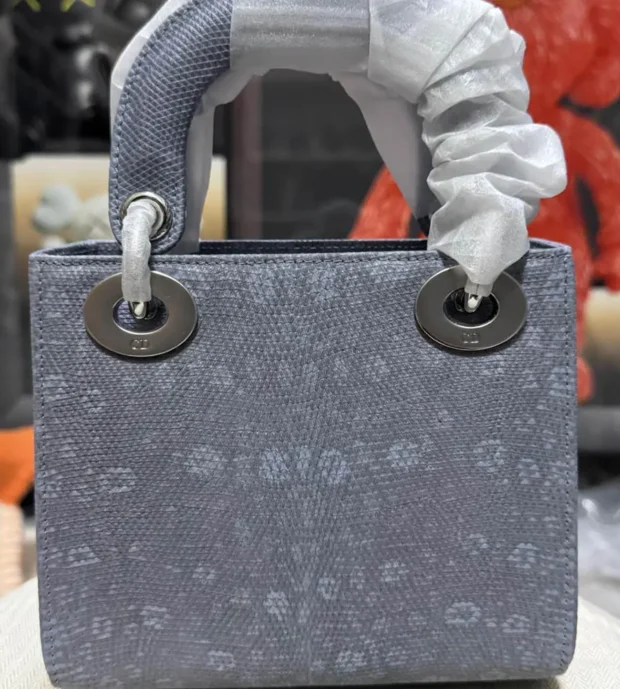 Christian Dior White Lizard Ladies Mini Bag 5000-3