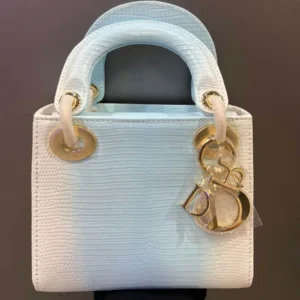 Christian Dior White Lizard Ladies Mini Bag 5000-5