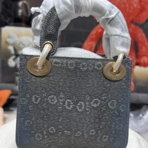 Christian Dior White Lizard Ladies Mini Bag 5000-6