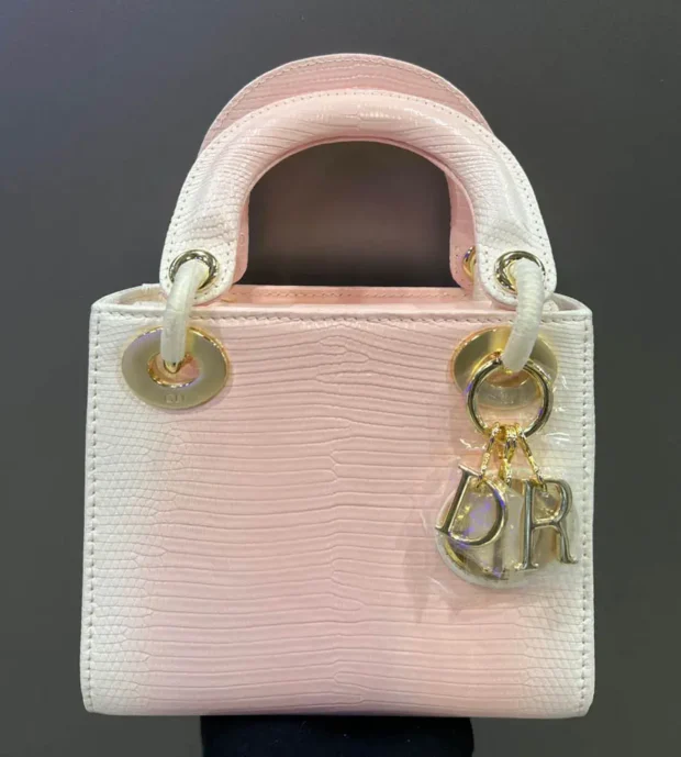 Christian Dior White Lizard Ladies Mini Bag 5000-7