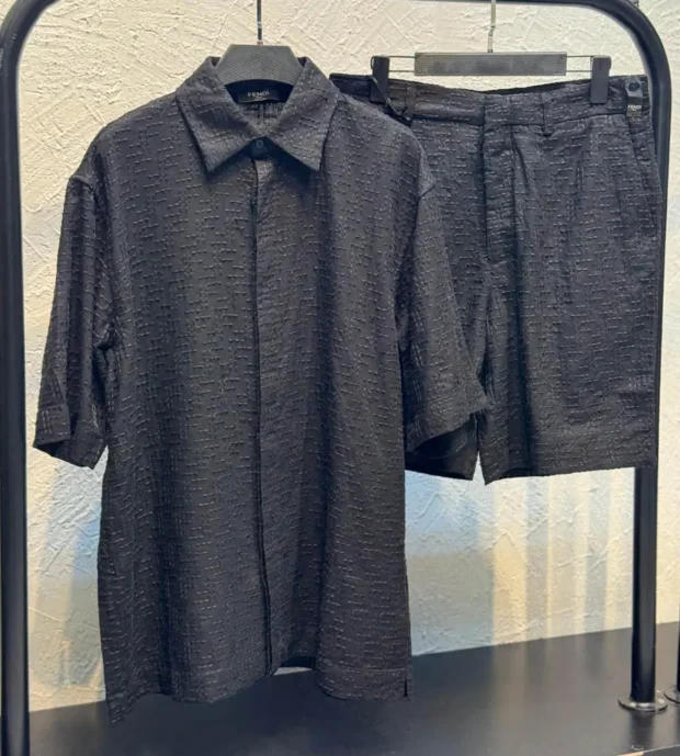 Fendi FF Jacquard Short-Sleeved Shirt Set 750-2