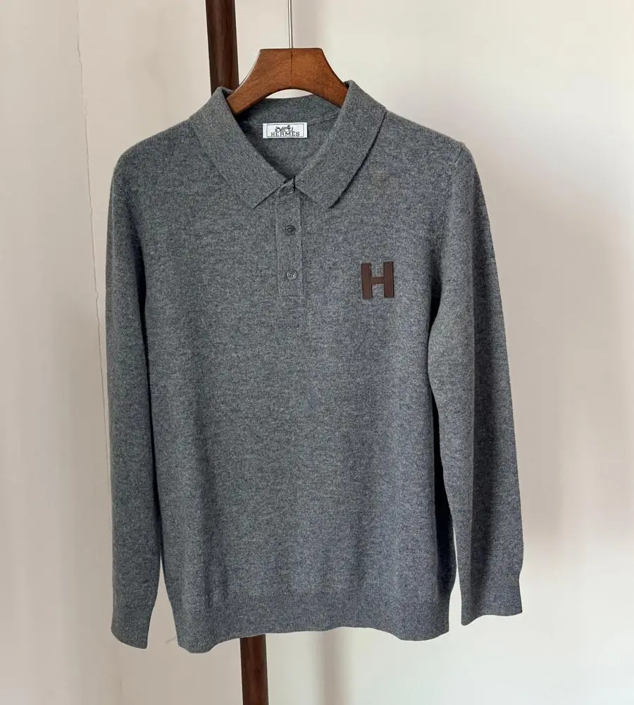Hermes Cashmere Polo Shirt 350-1