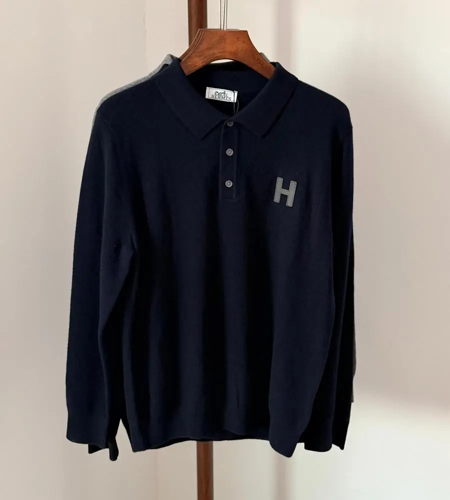 Hermes Cashmere Polo Shirt 350-2